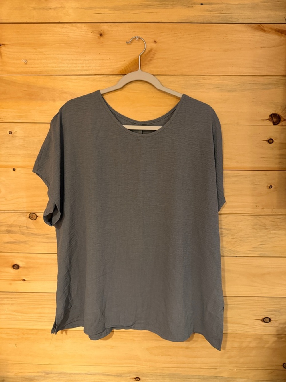 SHEIN Relaxed Short-Sleeve Tee in Gray